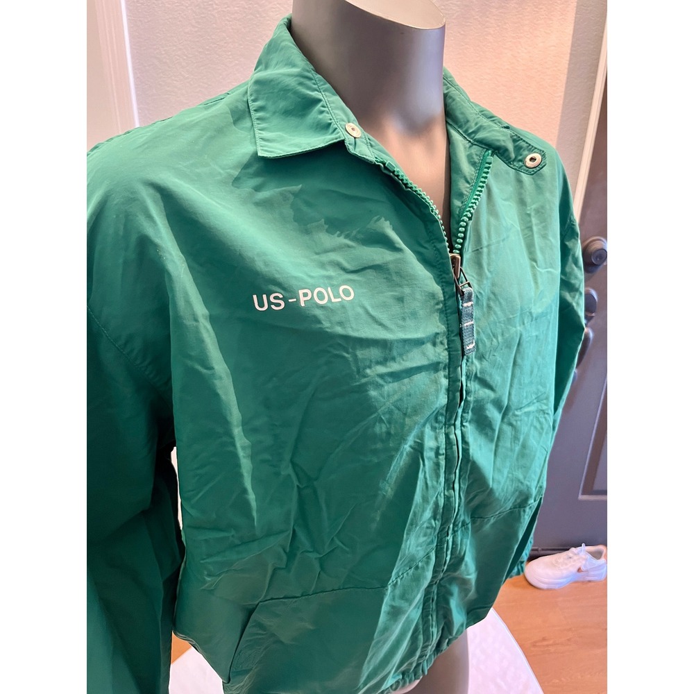 Polo Ralph Lauren Windbreaker Jacket Mens M Green Excellent Vintage 80s Zip